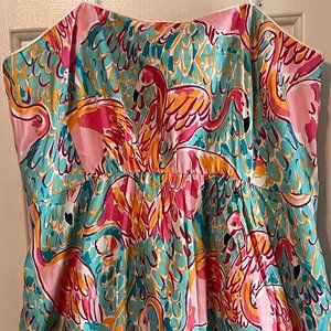 Lilly Pulitzer Strapless FLAMINGO Dress